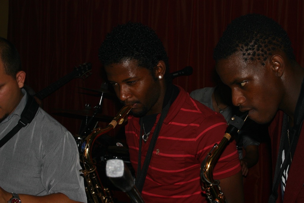 Jean on saxophones